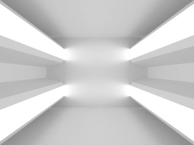 Soyut geometrik mimari arka planda beyaz gölgeler ile