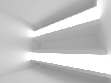 Soyut geometrik mimari arka planda beyaz gölgeler ile