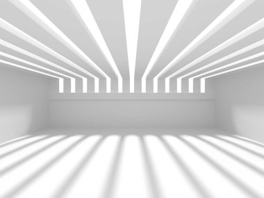 Soyut geometrik mimari arka planda beyaz gölgeler ile