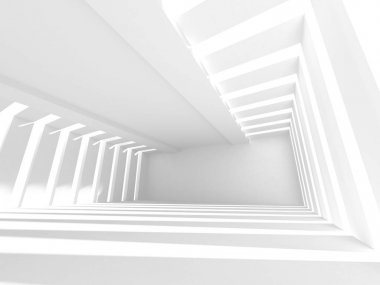 Soyut geometrik mimari arka planda beyaz gölgeler ile