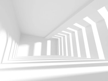 Soyut geometrik mimari arka planda beyaz gölgeler ile