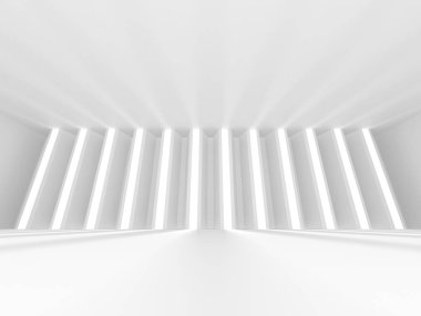 Soyut geometrik mimari arka planda beyaz gölgeler ile