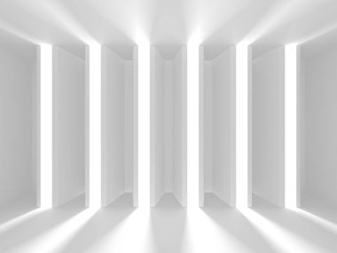 Soyut geometrik mimari arka planda beyaz gölgeler ile