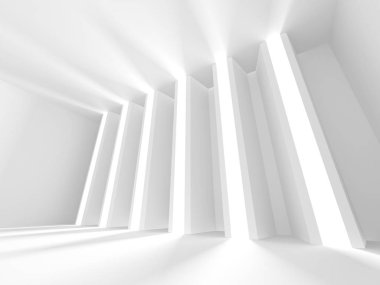 Soyut geometrik mimari arka planda beyaz gölgeler ile