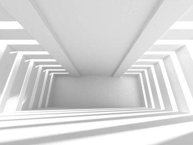 Soyut geometrik mimari arka planda beyaz gölgeler ile