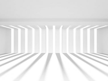 Soyut geometrik mimari arka planda beyaz gölgeler ile