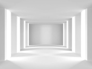 Soyut geometrik mimari arka planda beyaz gölgeler ile