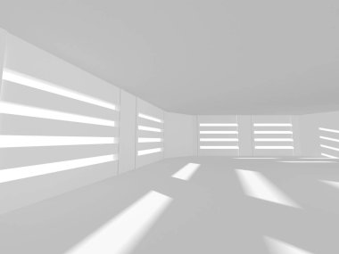 Soyut geometrik mimari arka planda beyaz gölgeler ile