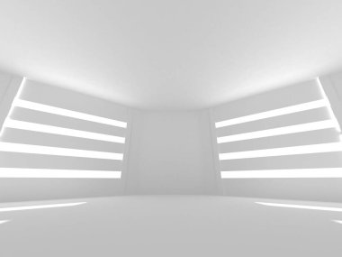 Soyut geometrik mimari arka planda beyaz gölgeler ile