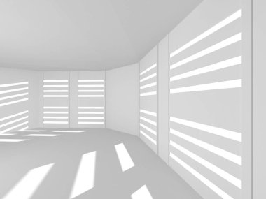 Soyut geometrik mimari arka planda beyaz gölgeler ile