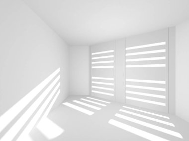 Soyut geometrik mimari arka planda beyaz gölgeler ile