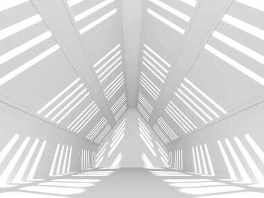 Soyut geometrik mimari arka planda beyaz gölgeler ile