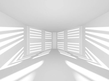 Soyut geometrik mimari arka planda beyaz gölgeler ile