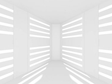 Soyut geometrik mimari arka planda beyaz gölgeler ile