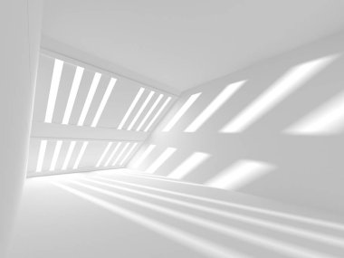 Soyut geometrik mimari arka planda beyaz gölgeler ile