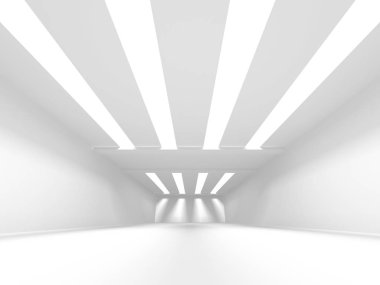 Soyut geometrik mimari arka planda beyaz gölgeler ile