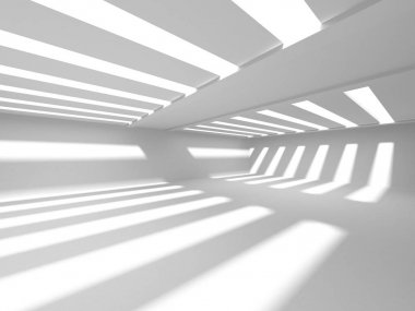 Soyut geometrik mimari arka planda beyaz gölgeler ile