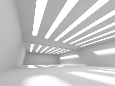 Soyut geometrik mimari arka planda beyaz gölgeler ile