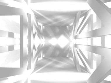 Soyut geometrik mimari arka planda beyaz gölgeler ile