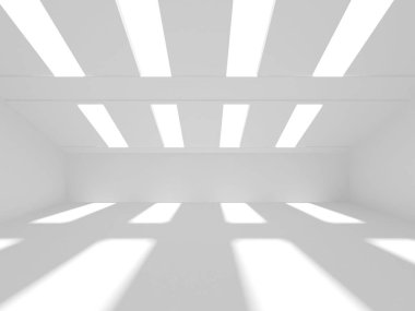 Soyut geometrik mimari arka planda beyaz gölgeler ile