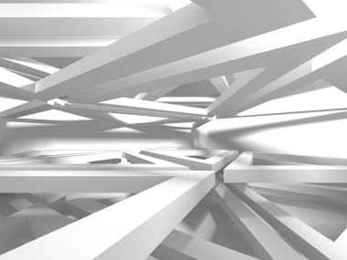 Soyut geometrik mimari arka planda beyaz gölgeler ile