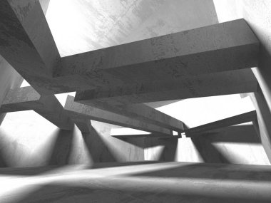 Soyut geometrik mimari arka plan beton doku ile