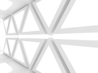 Soyut geometrik mimari arka planda beyaz gölgeler ile