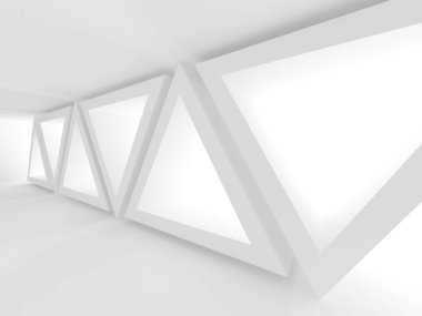 Soyut geometrik mimari arka planda beyaz gölgeler ile