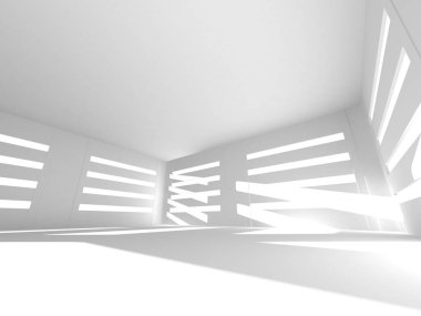 Soyut geometrik mimari arka planda beyaz gölgeler ile