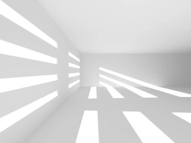 Soyut geometrik mimari arka planda beyaz gölgeler ile