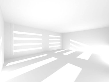 Soyut geometrik mimari arka planda beyaz gölgeler ile