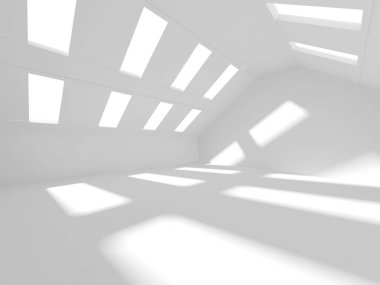 Soyut geometrik mimari arka planda beyaz gölgeler ile