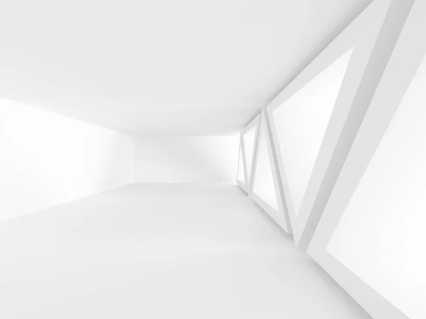Abstrakt Geometrisk Arkitektoniska Bakgrund Vitt Med Skuggor — Stockfoto