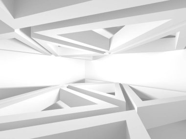 Soyut geometrik mimari arka planda beyaz gölgeler ile