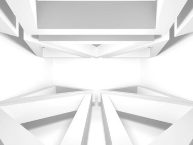 Soyut geometrik mimari arka planda beyaz gölgeler ile