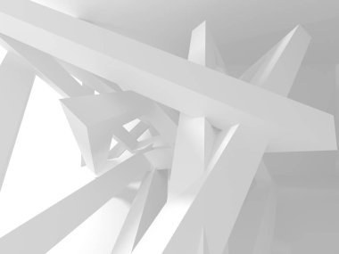 Soyut geometrik mimari arka planda beyaz gölgeler ile