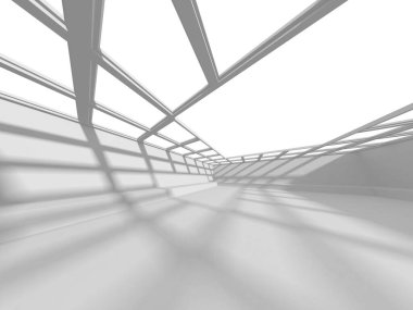 Fütüristik beyaz mimari tasarım arka plan