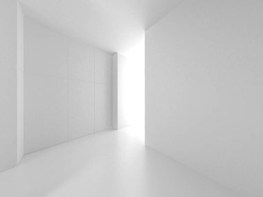 Fütüristik beyaz mimari tasarım arka plan