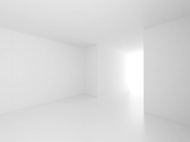 Fütüristik beyaz mimari tasarım arka plan