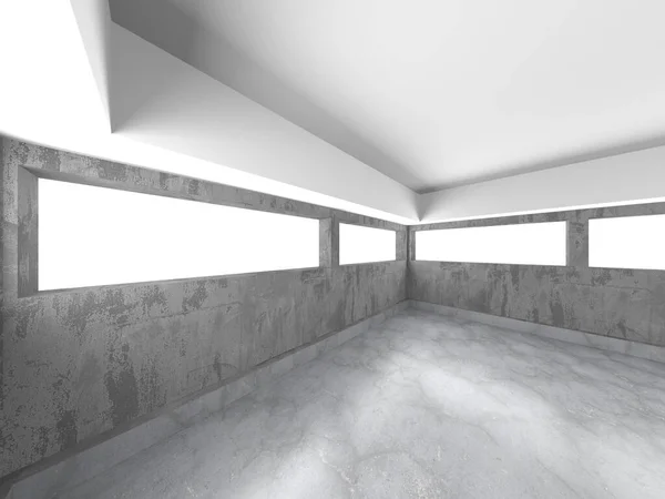 Dark concrete empty room. Modern architecture design — Stock Photo, Image
