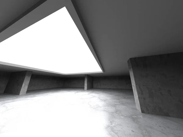 어두운 콘크리트 빈 방입니다. 현대 건축 디자인 — 스톡 사진
