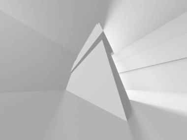 Fütüristik beyaz mimari tasarım arka plan