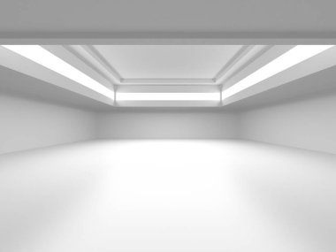 Fütüristik beyaz mimari tasarım arka plan