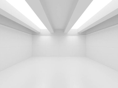 Fütüristik beyaz mimari tasarım arka plan