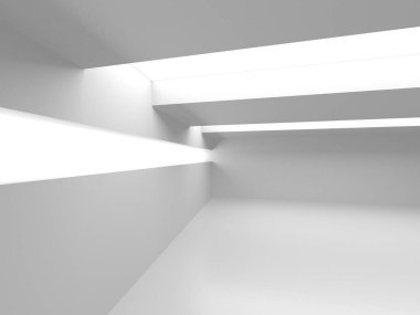 Fütüristik beyaz mimari tasarım arka plan