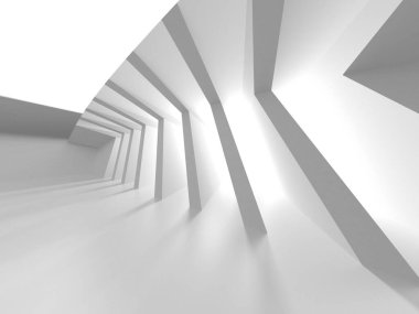 Fütüristik beyaz mimari tasarım arka plan