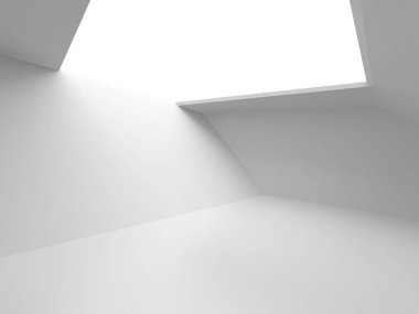 Fütüristik beyaz mimari tasarım arka plan