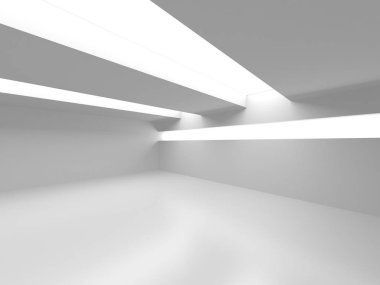 Fütüristik beyaz mimari tasarım arka plan