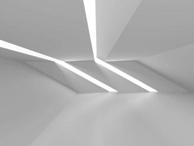 Fütüristik beyaz mimari tasarım arka plan