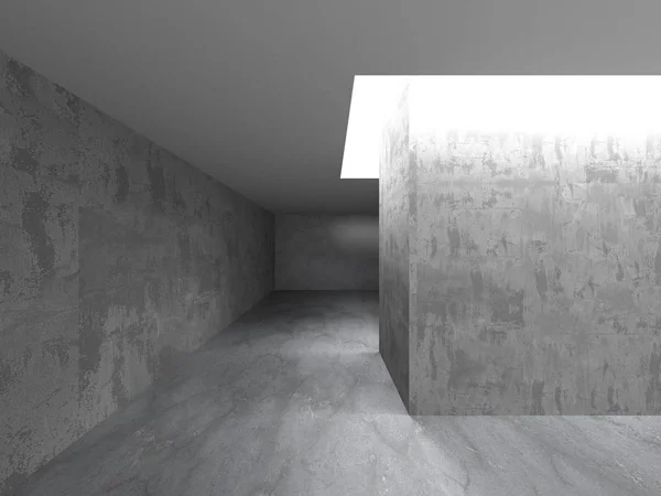 Темний бетон порожня кімната. Сучасний архітектурний дизайн — стокове фото